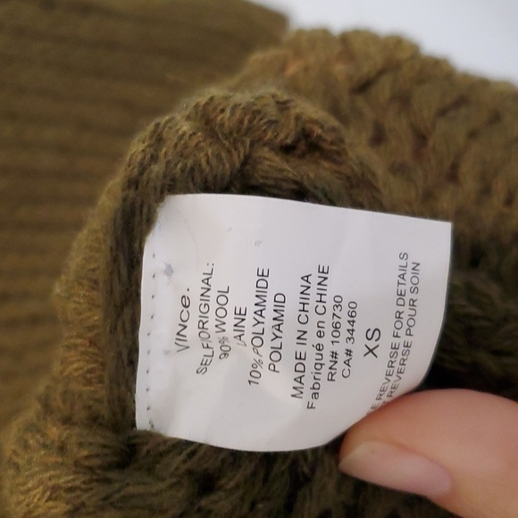 NWT Vince Knit Wool Blend Sweater sz XS - Picture 5 of 5